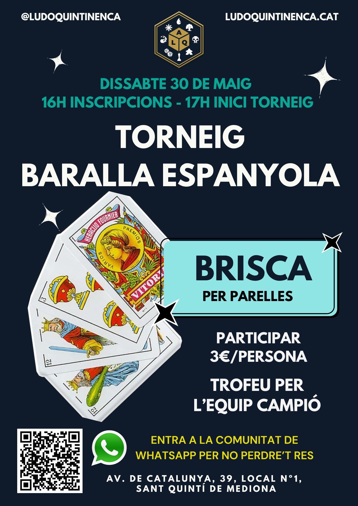 Torneig de Brisca per parelles Torneig de Brisca per parelles